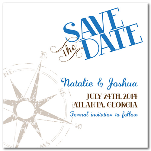 Guide the Way Square Save the Date Card
