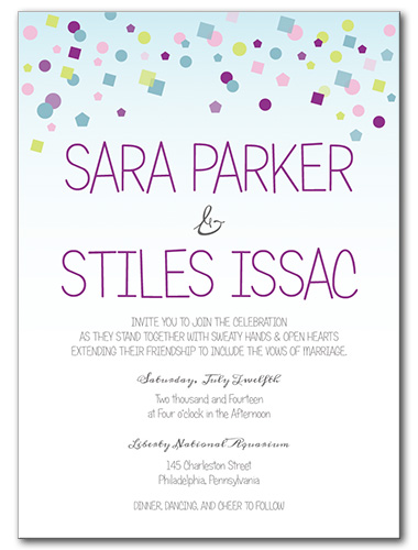 Hip Hip Hooray Wedding Invitation