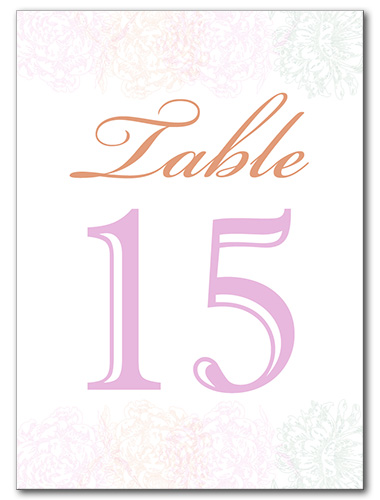 Light and Lovely Table Number 