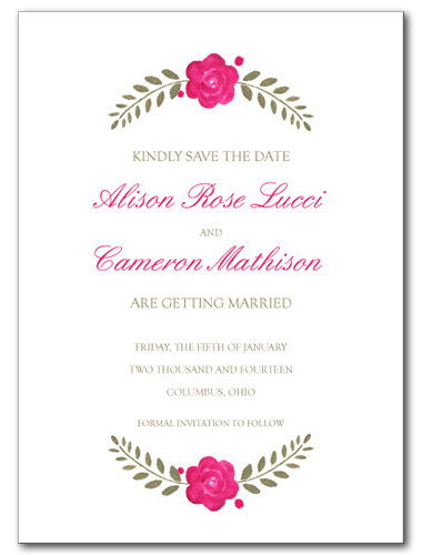Love Blooms Save the Date Card