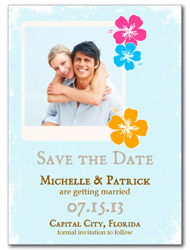 Lovely Luau Save the Date Card