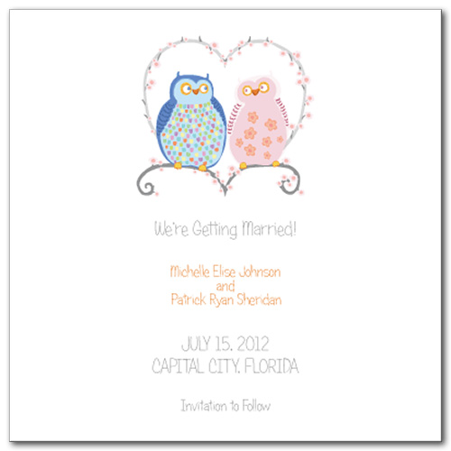 Natures Match Square Save The Date Card