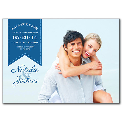 Ocean Sunset Save the Date Card