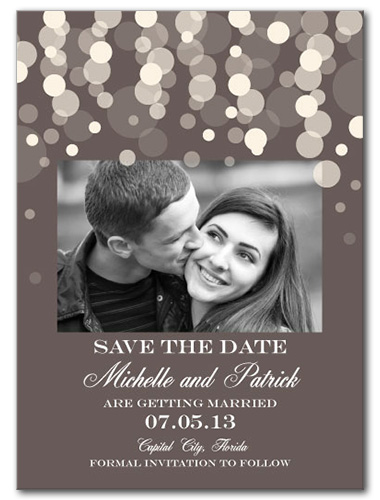 Pearly Rainfall Save the Date Card