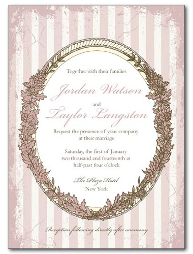 Pink Paris Wedding Invitation