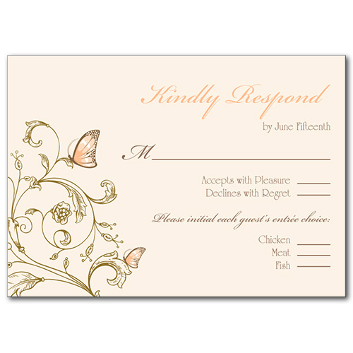 Resting Butterfly Response Card