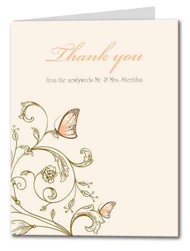 Resting Butterfly Thank You Card