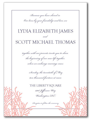 Royal Reef Wedding Invitation
