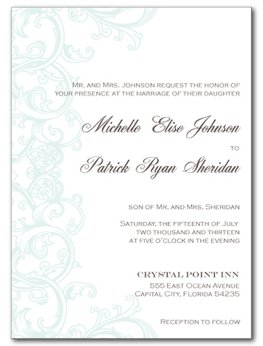 Rustic Swirl Wedding Invitation
