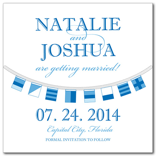 Sailor Savvy Square Save the Date Card
