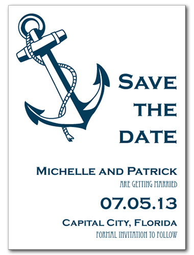Shoreline Anchor Save the Date Card