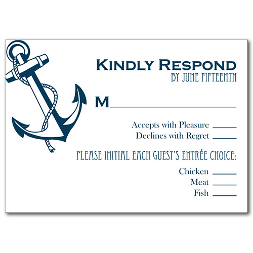 Shoreline Anchor Response Card