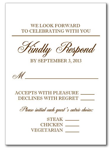 Simple Gold Response Card
