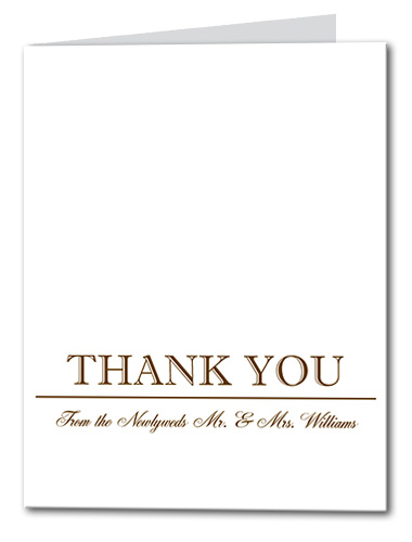 Simple Gold Thank You Card