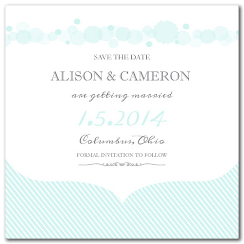 Simply Serene Square Save the Date Card
