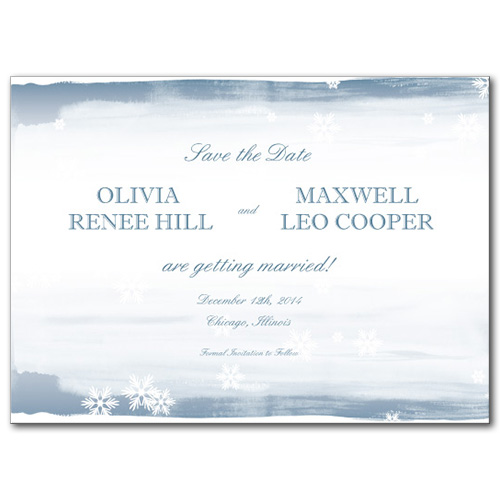 Snow in Love Save the Date Card
