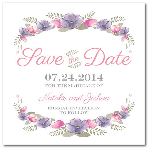 Spring Love Square Save the Date Card
