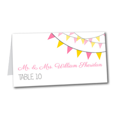 Spring Garland Table Card