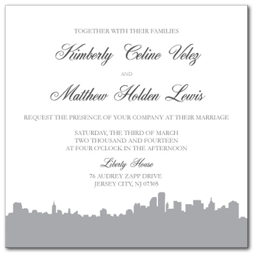 Stunning Skyline Wedding Invitation