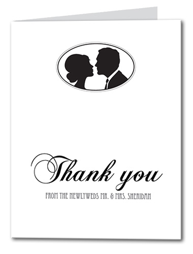Swanky Silhouette Thank You Card