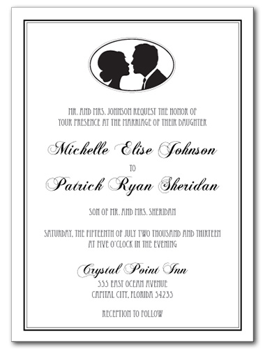 Swanky Silhouette Wedding Invitation