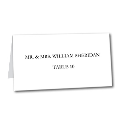 Classic Black Table Card