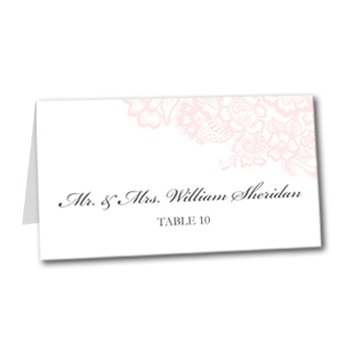 Soft Rose Table Card