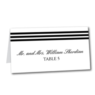 Formal Stripes Table Card