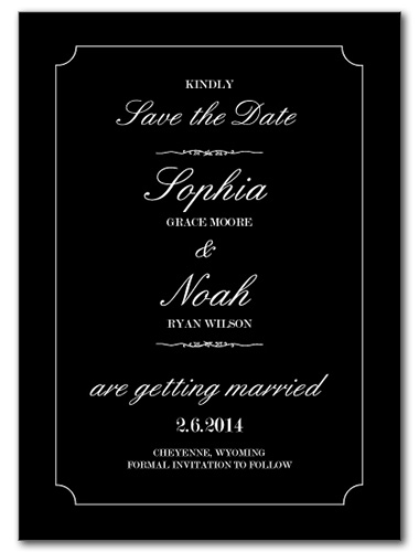 Timeless Love Save the Date Card