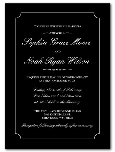 Timeless Love Wedding Invitation