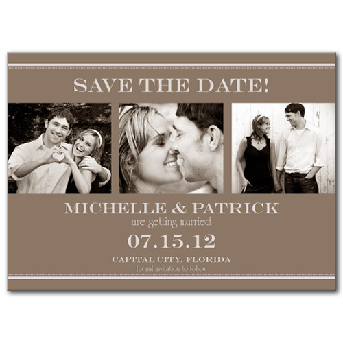 Truly Triple Save the Date Card