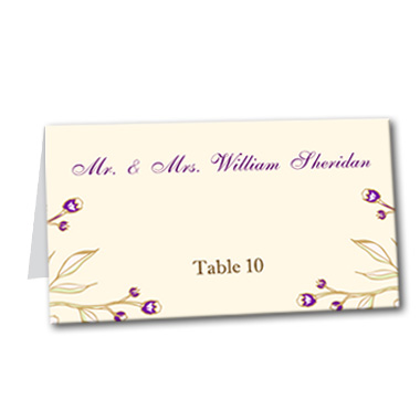Victorian Magenta Table Card