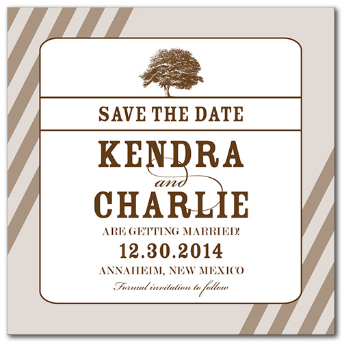 Wonderful Willow Square Save the Date Card