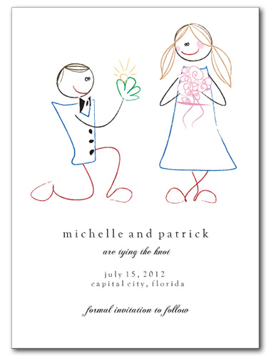 Love Sketch Save the Date Card
