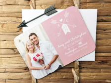 Artistic Arrow Save the Date Card