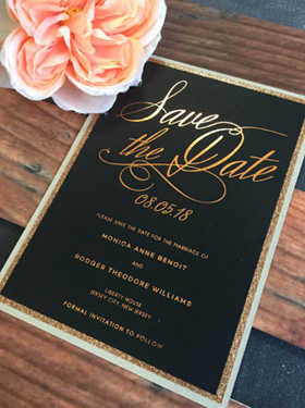 Foil Printed Wedding Invitations