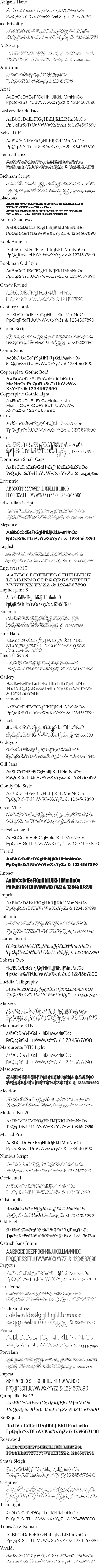 Font Styles