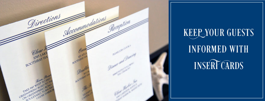 Wedding Insert Cards