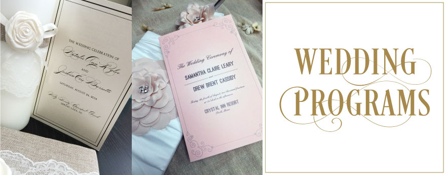 printed wedding programs