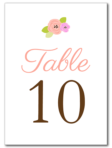 A Bloomed Occasion Table Number