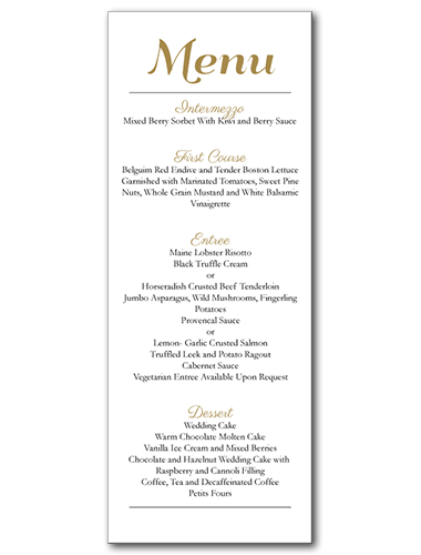 A Festive Event Menu