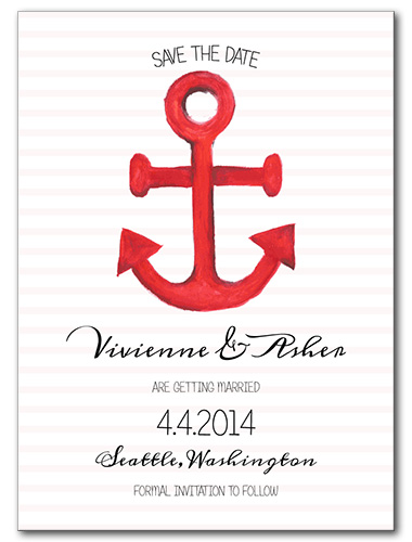 Anchors Away Save the Date Card