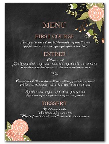 Adore You Menu