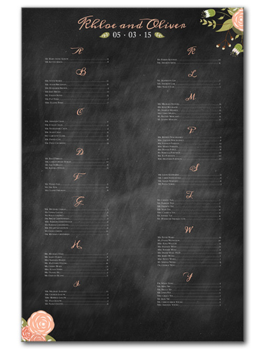 Print Seating Chart