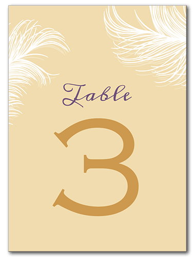 Airy Feather Table Number