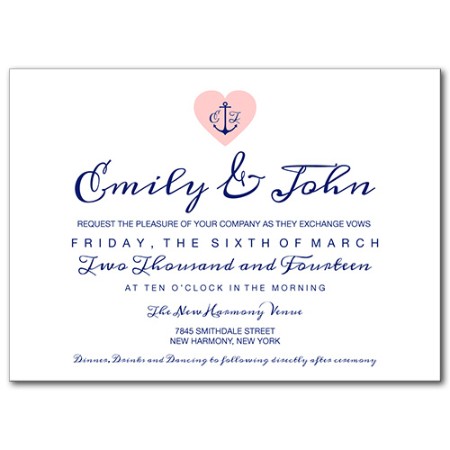 Anchored Love Wedding Invitation