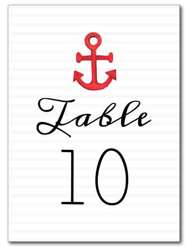 Anchors Away Table Number 