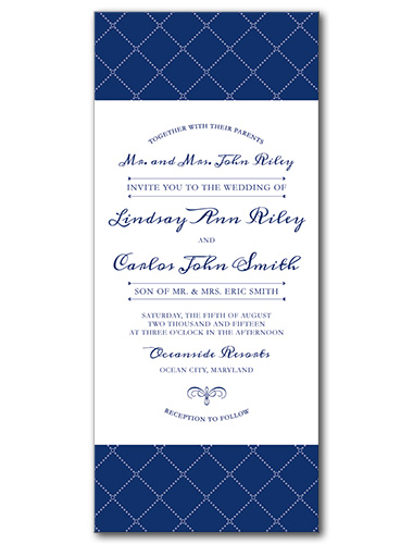 Aquatic Arrangment Wedding Invitation