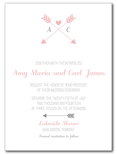 Artistic Arrow Wedding Invitation