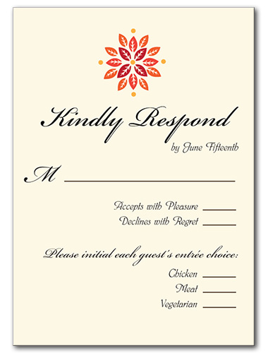 Autumn Bloom Response Card